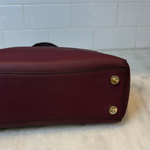 Michael Kors Hamilton Traveler Studded Satchel Saffiano Leather Bag - Picture 9 of 16